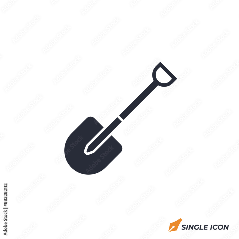Shovel icon vector illustration. Shovel symbol isolated on white background Shovel icon vector illustration. Shovel symbol isolated on white background