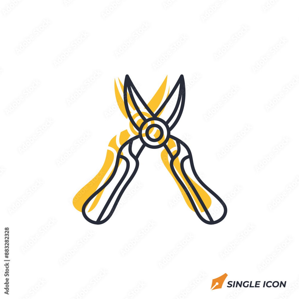 Pruning Shears icon vector illustration. Pruning Shears symbol isolated on white background Pruning Shears icon vector illustration. Pruning Shears symbol isolated on white background