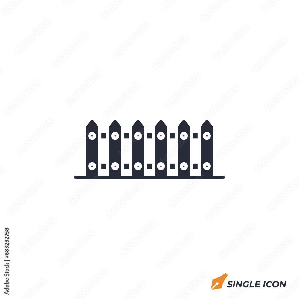 Fence icon vector illustration. Fence symbol isolated on white background Fence icon vector illustration. Fence symbol isolated on white background
