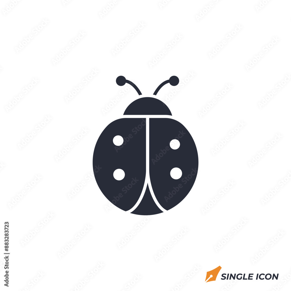Ladybug icon vector illustration. Ladybug symbol isolated on white background Ladybug icon vector illustration. Ladybug symbol isolated on white background
