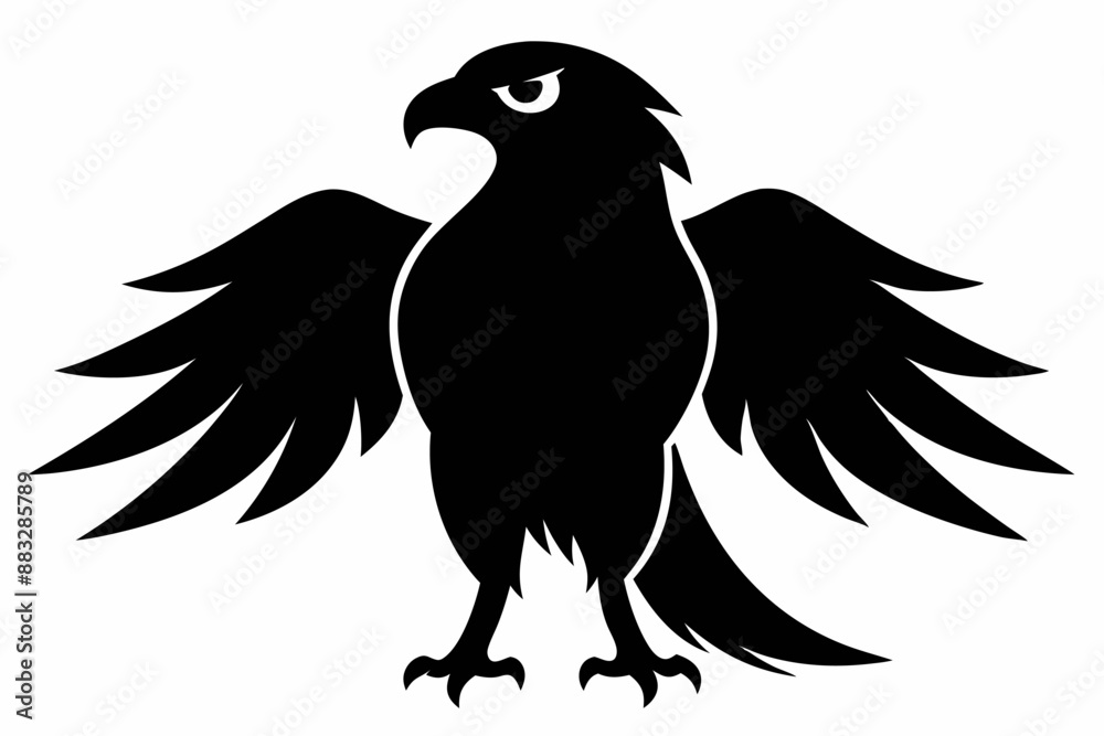 Fototapeta premium eagle silhouette illustration