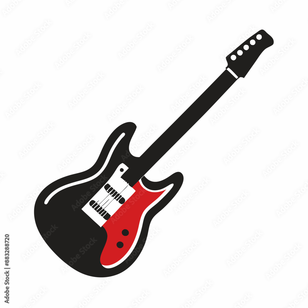 Obraz premium vector glyph icon of an electric guitar isolated on a white background (8)