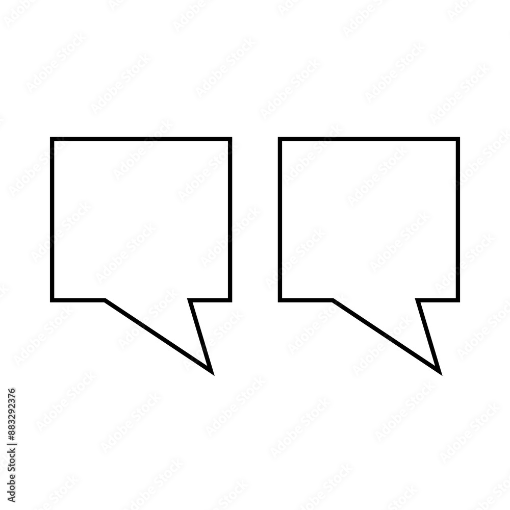 Quote Marks Icon Vector Illustration Quote Marks Icon Vector Illustration
