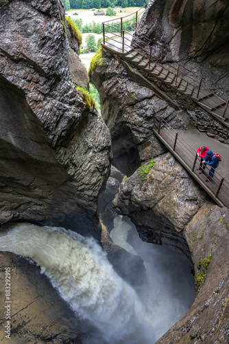 Fototapeta Naklejka Na Ścianę i Meble -  Trummelbach Falls, Lauterbrunnen, Switzerland