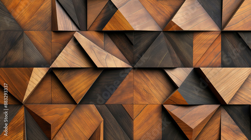 Fototapeta Naklejka Na Ścianę i Meble -  A wood grain pattern with brown and black colors