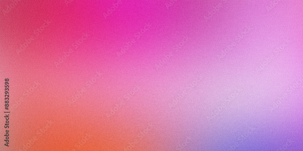 Vibrant blurred backdrop with a textured grain, showcasing a seamless shift from pink to orange and purple