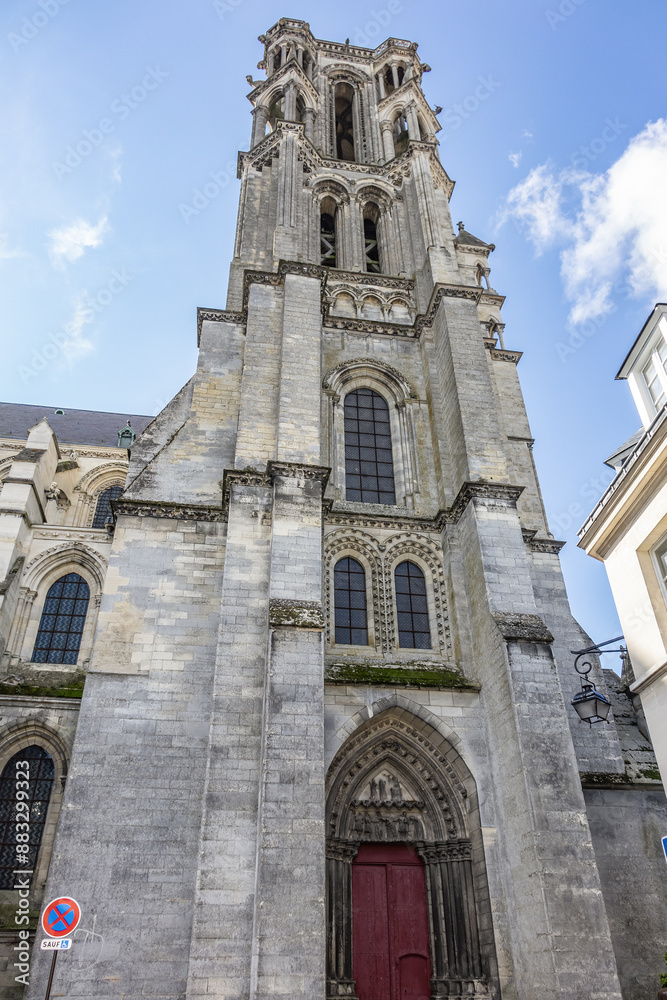 Laon Cathedral (Notre-Dame de Laon), Catholic Cathedral, one of most important examples of Gothic architecture (from XII and XIII centuries). Laon, Aisne, France. Laon Cathedral (Notre-Dame de Laon), Catholic Cathedral, one of most important examples of Gothic architecture (from XII and XIII centuries). Laon, Aisne, France.