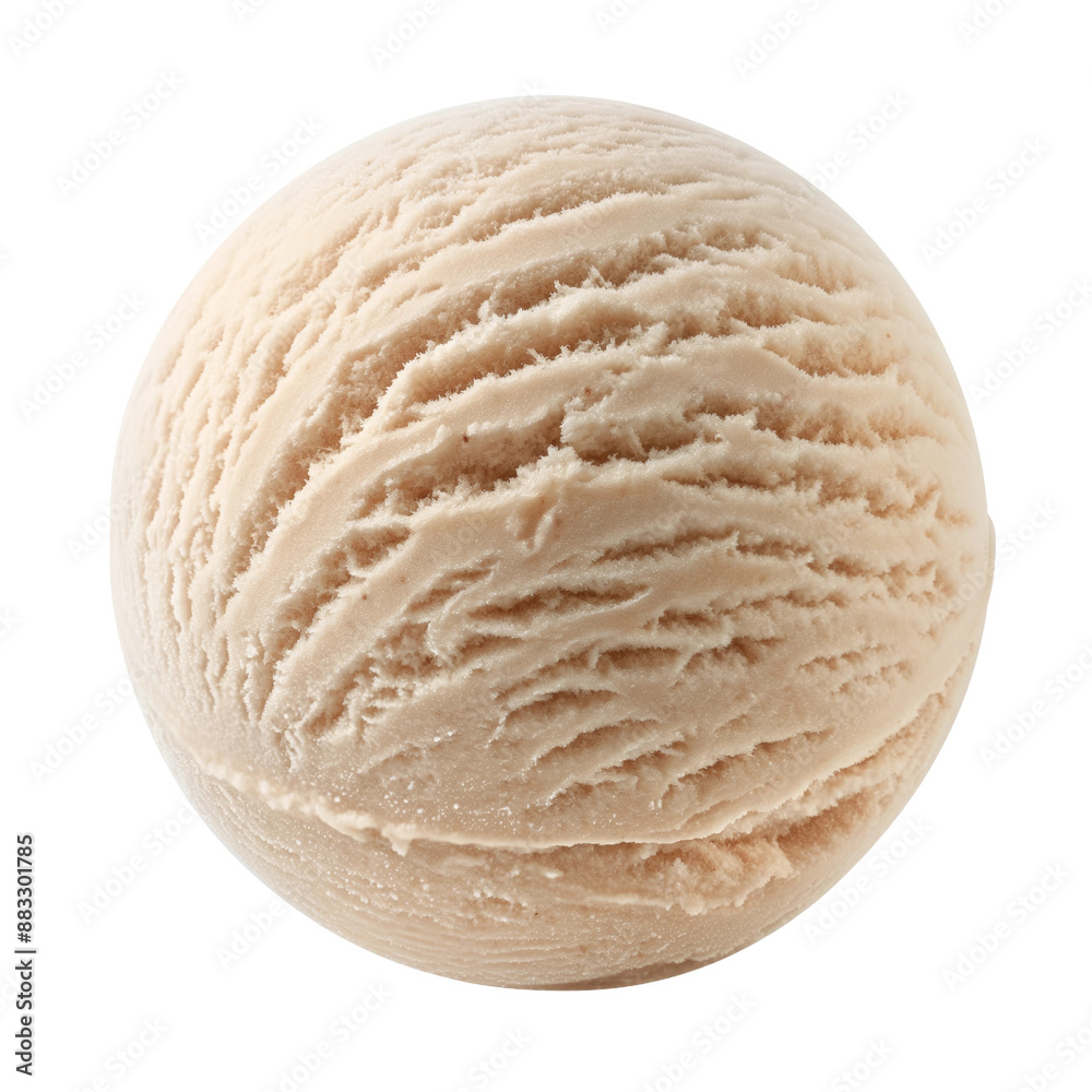 Ball of delicious creme brulee ice cream isolated on white or transparent background, png clipart, design element. Easy to place on any other background. Ball of delicious creme brulee ice cream isolated on white or transparent background, png clipart, design element. Easy to place on any other background.
