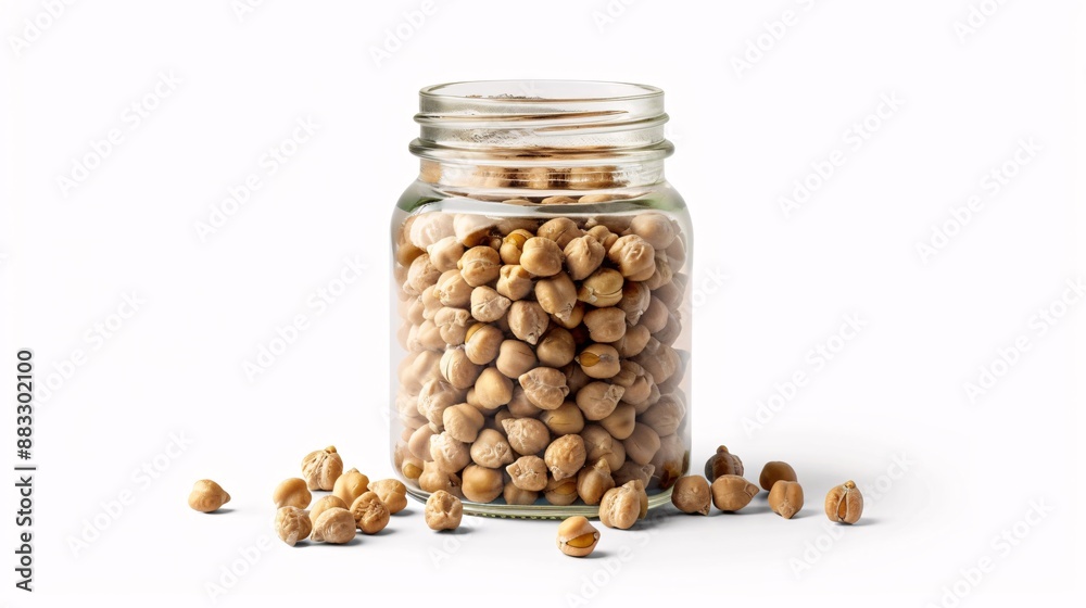 chickpeas in glass jar isolated on white background
chickpeas in glass jar isolated on white background