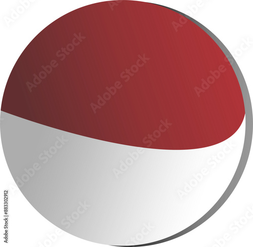 Free Download Indonesian flag vector with round shape - GFXLoad