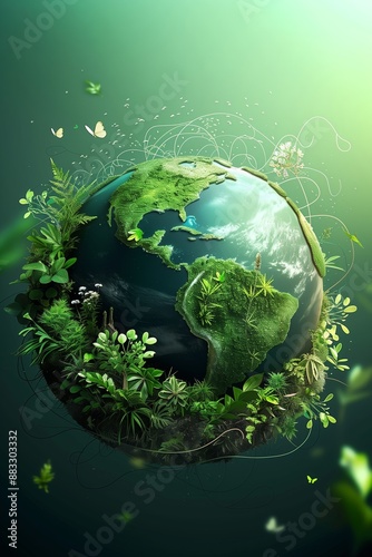 Green Earth: Flourishing with Nature's Beauty