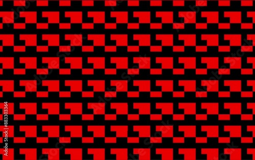 Abstract art line black and red.	