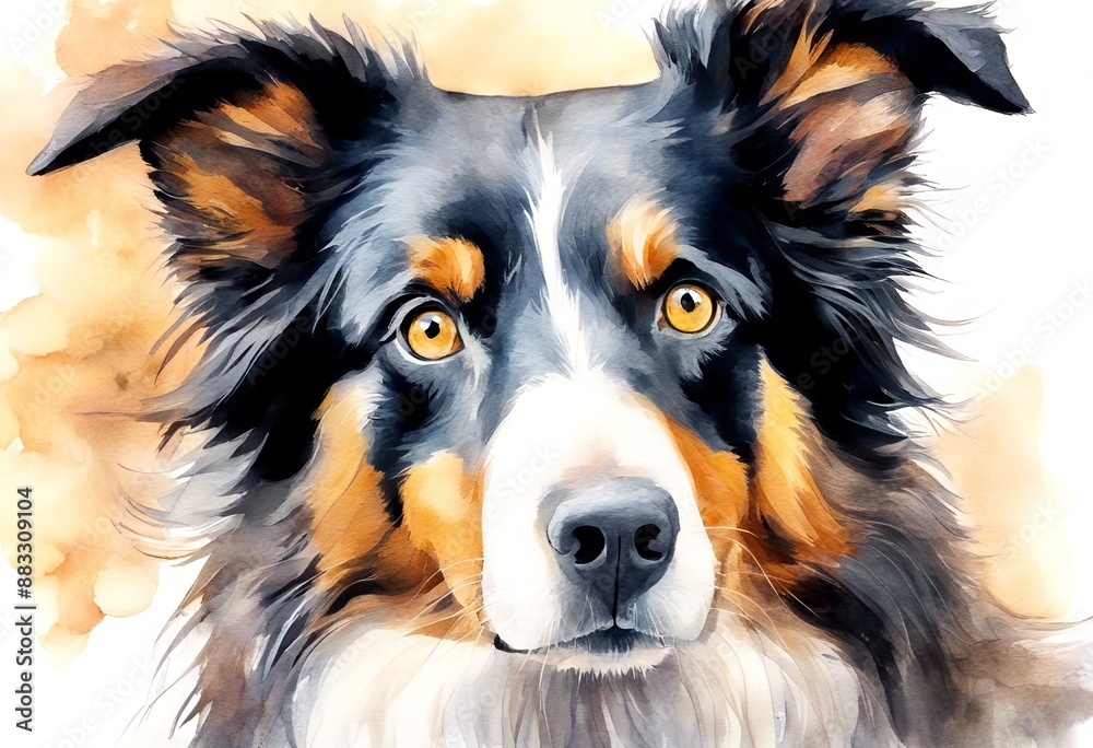black art hand card collie background breed canino watercolor portrait illustration animal dog adorable border drawn black art hand card collie background breed canino watercolor portrait illustration animal dog adorable border drawn