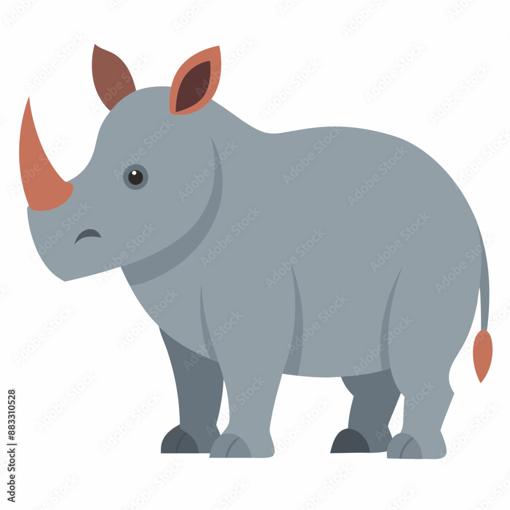 Rhino Animal Silhouette Vector Illustration Rhino Animal Silhouette Vector Illustration