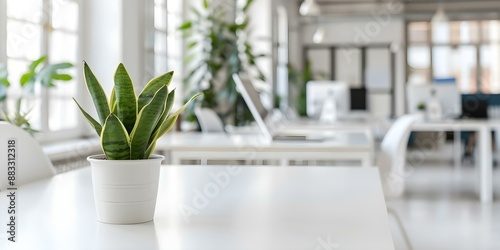 Contemporary office interior with open desk space modern workspace concept. Concept Office Design, Modern Workspace, Open Desk Space, Contemporary Interior