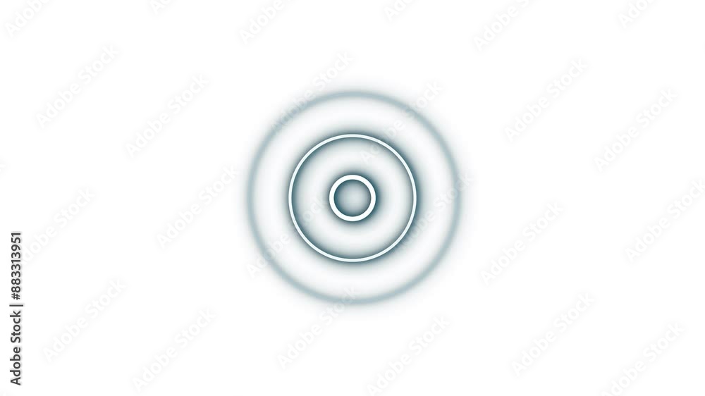 Abstract radio wave signal and wave diffusion animation.