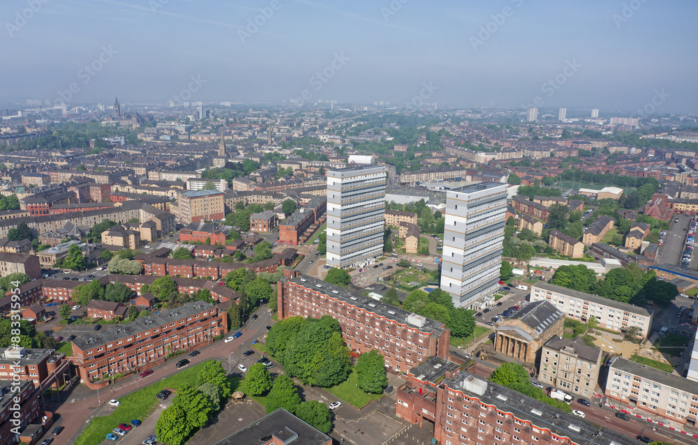 Fototapeta premium High rise council flats in Glasgow city
