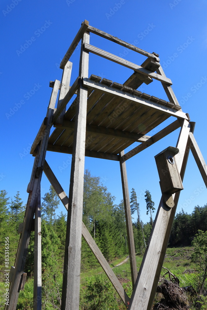 Hunting tower for shooting moose. Ekenäs, Finland. Hunting tower for shooting moose. Ekenäs, Finland.