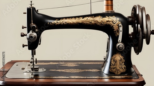 a vintage sewing machine