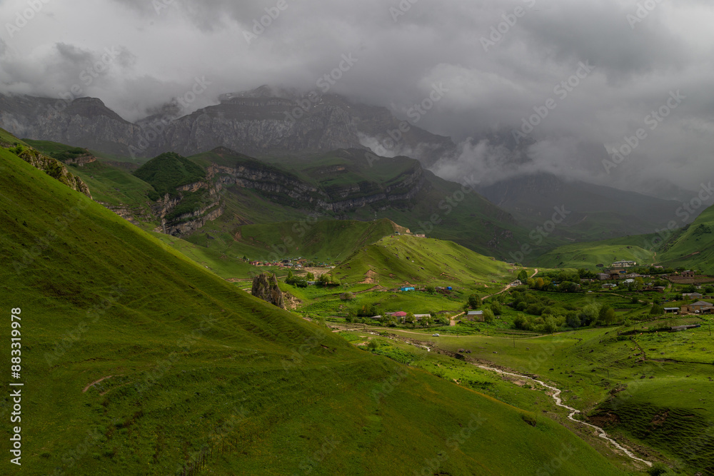 Fototapeta premium In Azerbaijan, in the magnificent Caucasian mountains