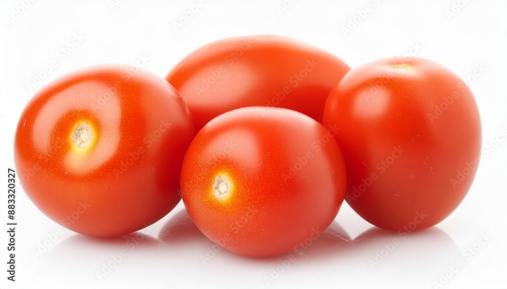 Fresh raw sliced and whole tomatoes isolated on white background Fresh raw sliced and whole tomatoes isolated on white background