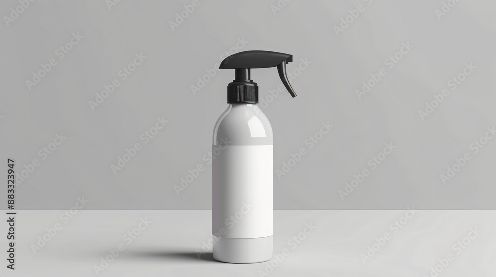 Plastic bottle with pump, clean background, mockup for the concept Plastic bottle with pump, clean background, mockup for the concept