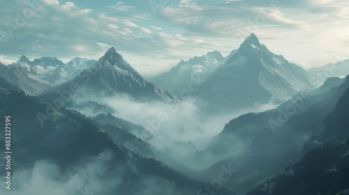 Wallpaper Mural Mountains or mountain peaks. The natural landscape. Torontodigital.ca