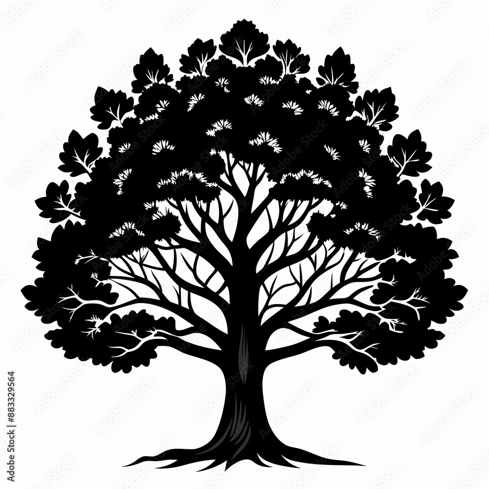 Obraz premium tree vector illustration