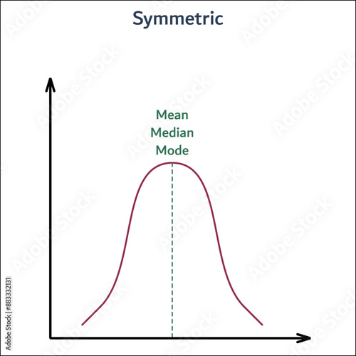 vector illustration of symmetric graph. Infographic template