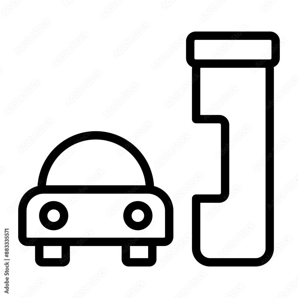 Drive Thru Vector Line Icon Design Drive Thru Vector Line Icon Design