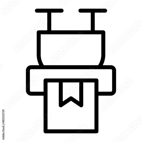 Drone Delivery Vector Line Icon Design