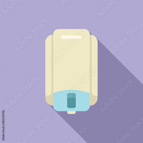 Electric water heater is heating water, providing hot water at home for shower or bath