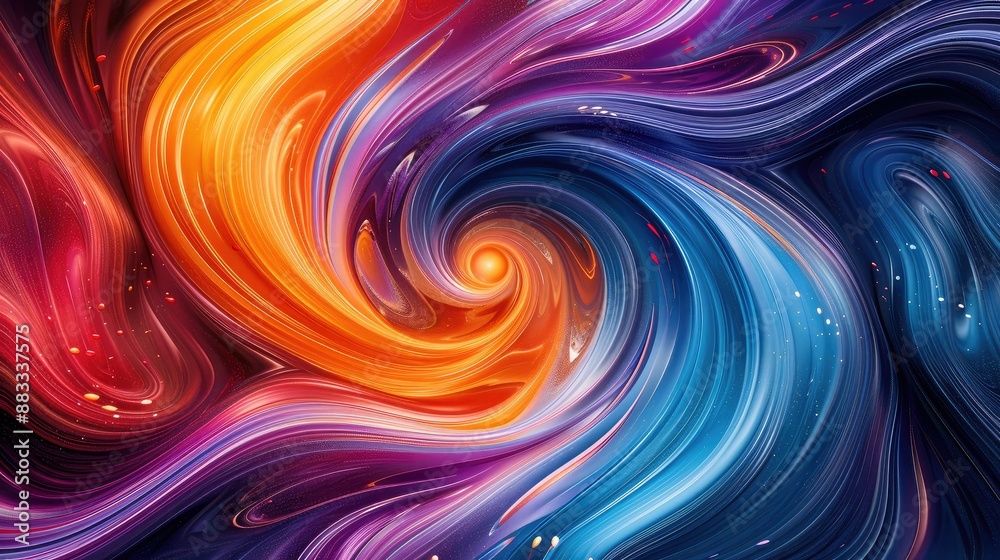 Vibrant swirls of abstract colors in motion Vibrant swirls of abstract colors in motion