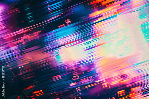 motion glitch interlaced multicolored distorted textured futuristic background