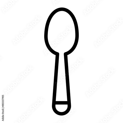 Spoon Vector Line Icon Design