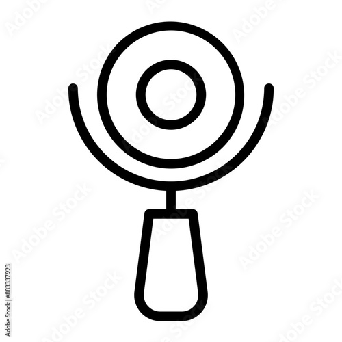 Pizza Cutter Vector Line Icon Design photo