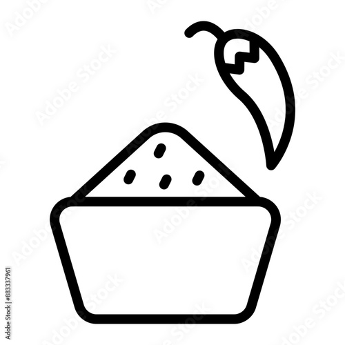 Spices Vector Line Icon Design