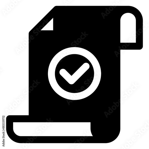 script icon glyph, with 64px artboard ,for price, order, payment, payment, invoice, receipt,