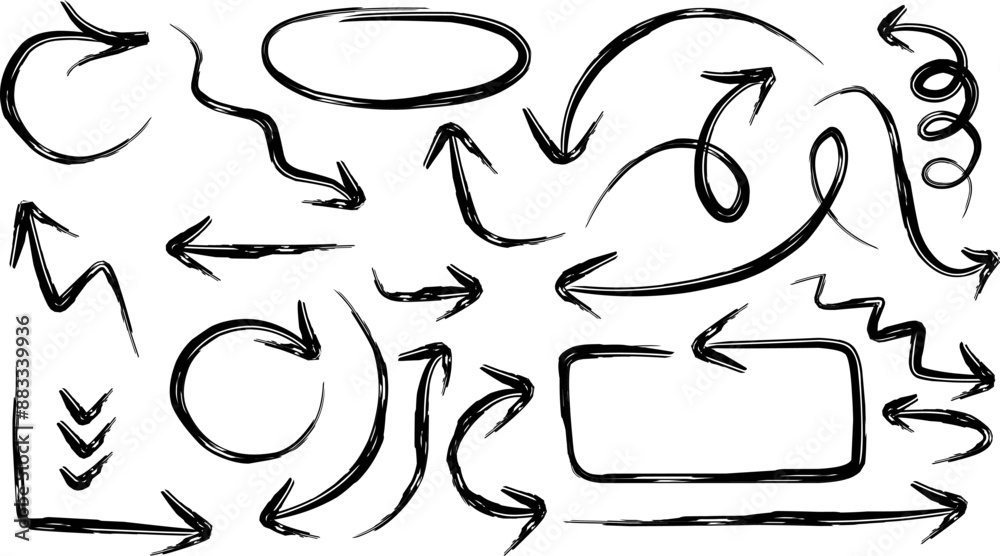 Hand drawn arrow set
