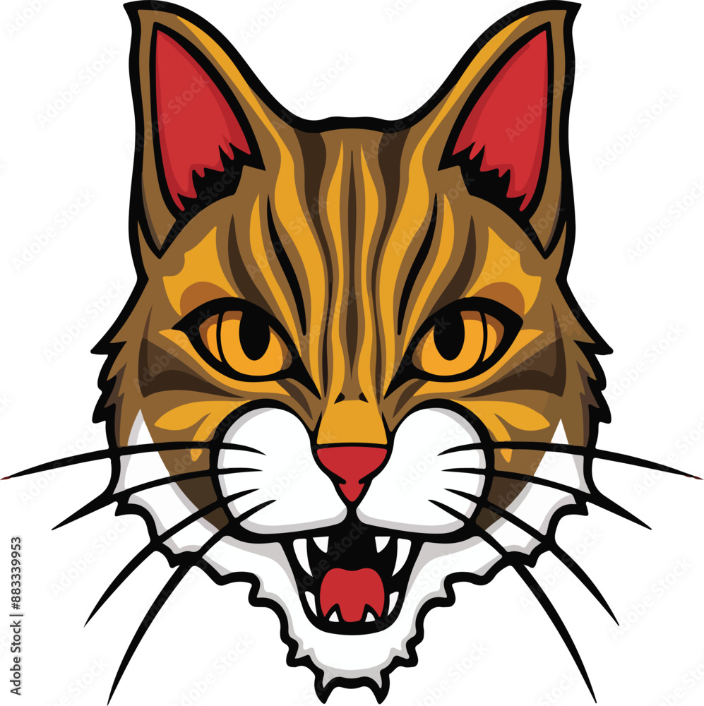 cat head vector art illustration cat head vector art illustration
