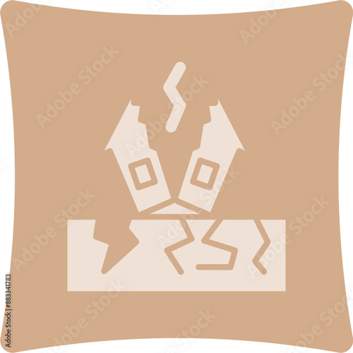 Earthquake Glyph Art Box Icon