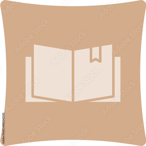 Textbook Glyph Art Box Icon