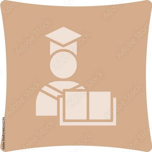 Student Glyph Art Box Icon