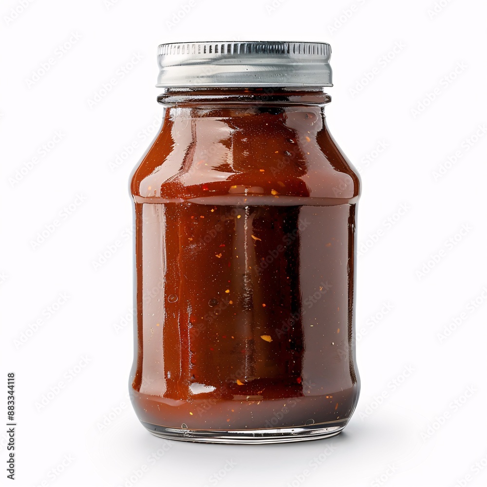 BBQ sauce glass jar isolated on white background with clipping path
BBQ sauce glass jar isolated on white background with clipping path