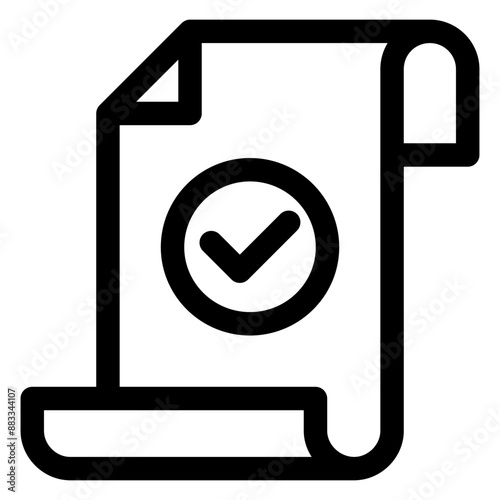 script icon glyph, with artboard size 64px, for price, order, payment, payment, invoice, receipt,