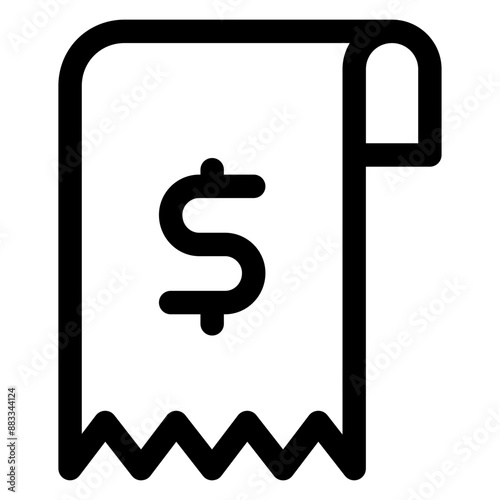 script icon glyph, with artboard size 64px, for price, order, payment, payment, invoice, receipt,