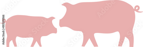 Pigs Silhouette Graphic Design 
