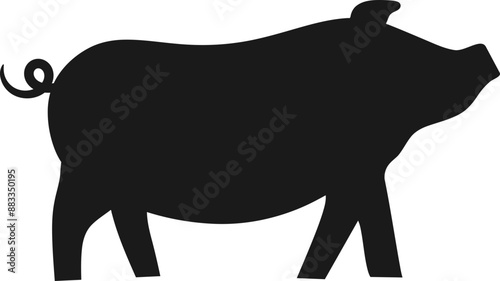 Pig Silhouette Graphic Design 
