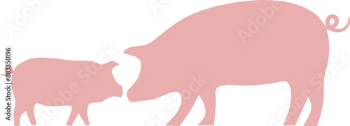 Pigs Silhouette Graphic Design 