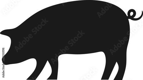 Pig Silhouette Graphic Design 